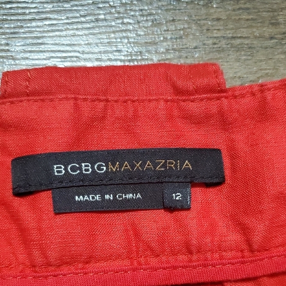 BCBGMaxAzria Red Bermuda Shorts Lightweight Casual - Picture 2 of 11